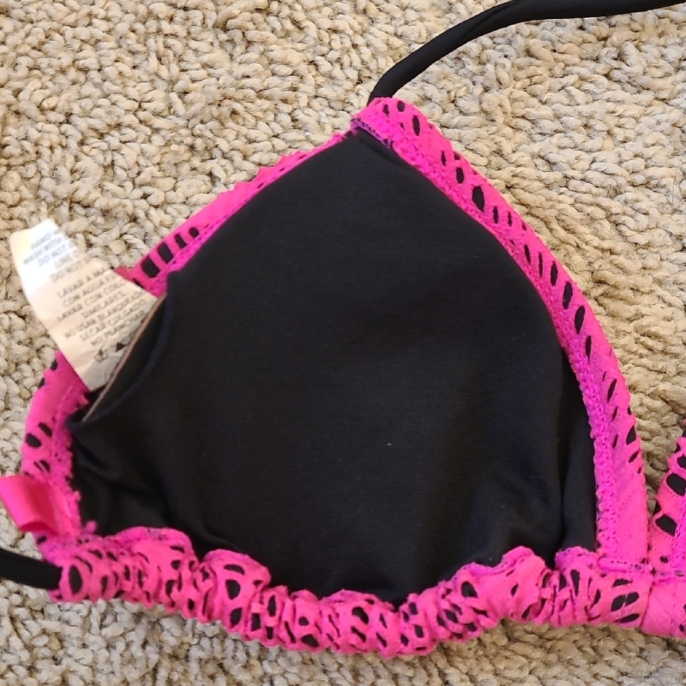 OP Pink Black Bikini Set - Picture 13 of 15